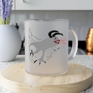 Matinio stiklo puodelis monstriukas Krebabas